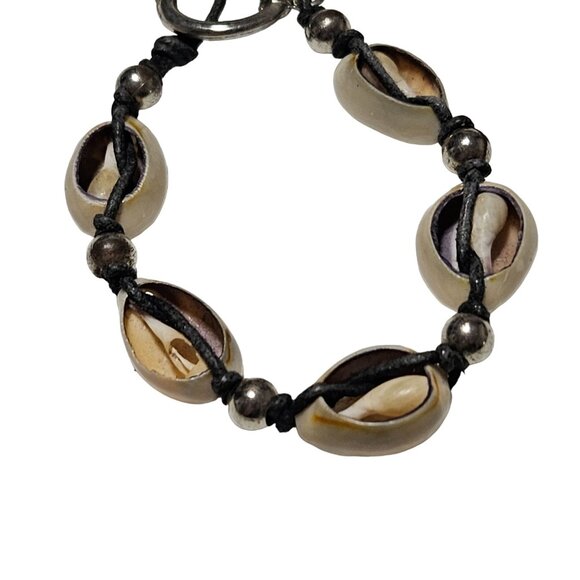 Boho Cowrie Shell Silver Bead Bracelet Beach Core Surfer Fashion Jewelry Women - Picture 4 of 5